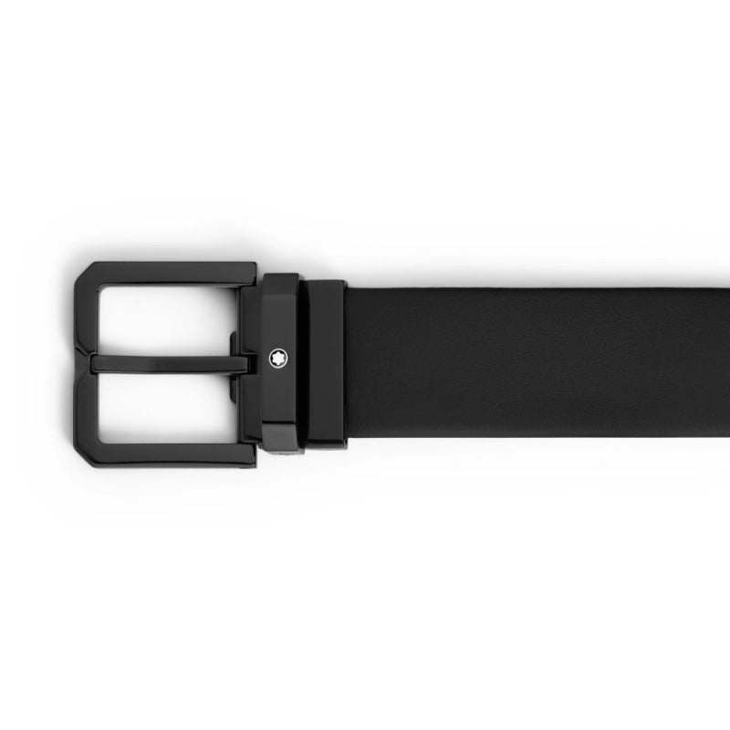 Horseshoe Buckle Black 35mm leather Belt MB199101