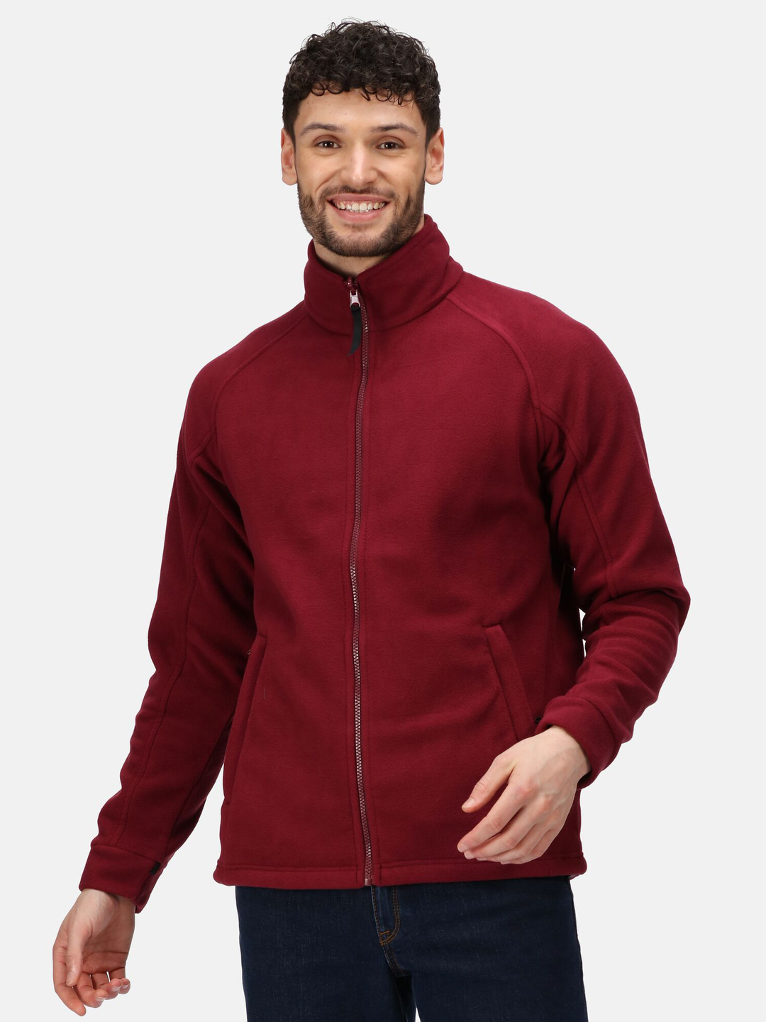 Regatta Mens L/S Fleece Zipper TRF532 (Red)