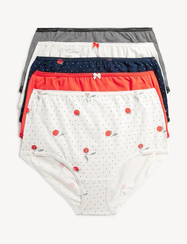 M&S High legs 5 Pack Panty T61/2111X