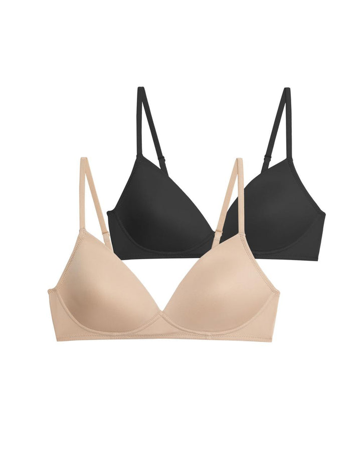 M&S 2 Pack U/W L/P F/C Bra T33/9132A (Brown)