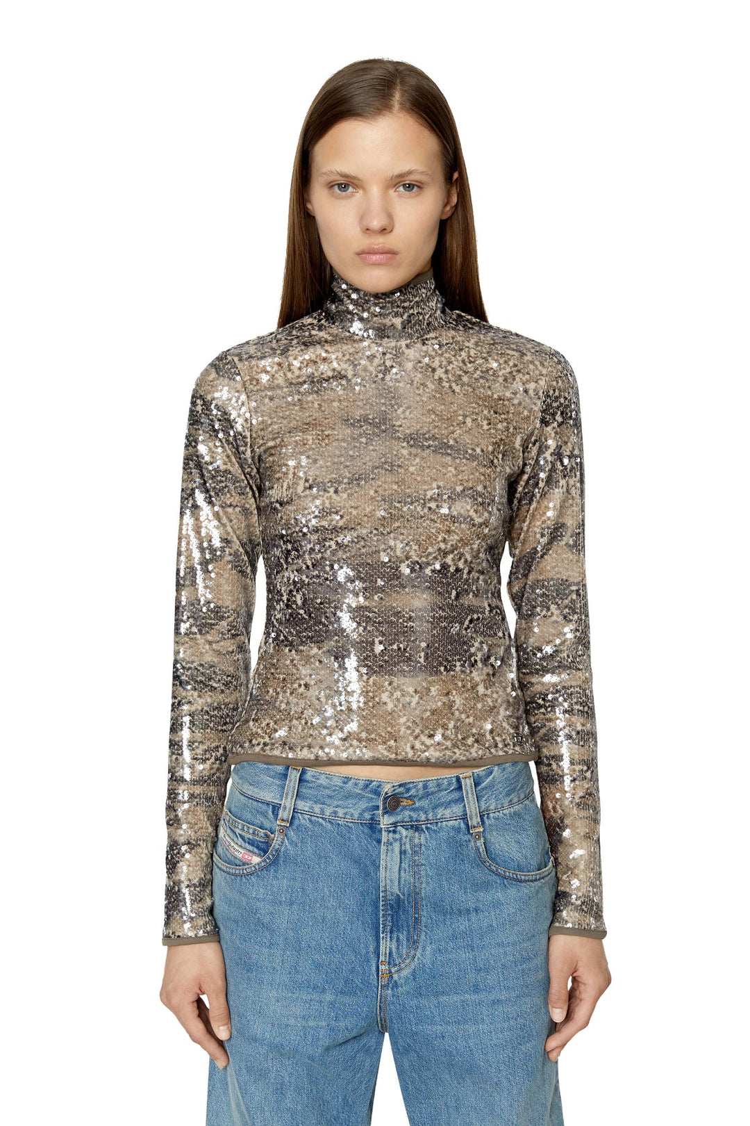 Ladies T-SEQUI TOP A06447-0HFAW-7AEA