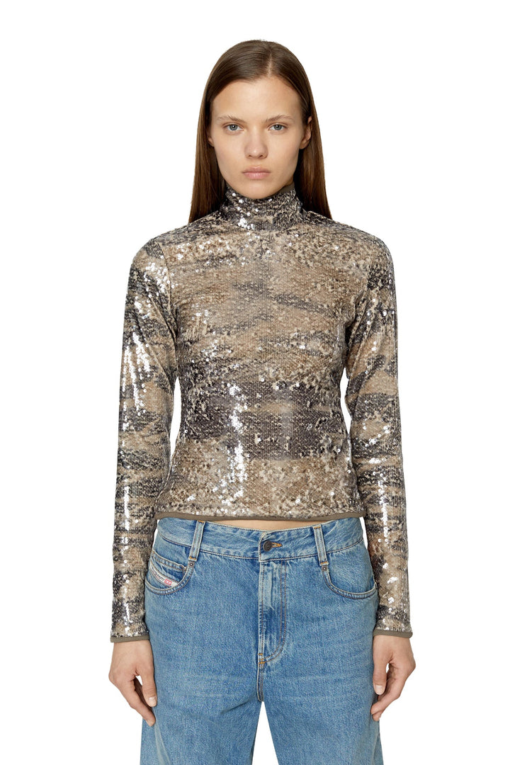 Ladies T-SEQUI TOP A06447-0HFAW-7AEA