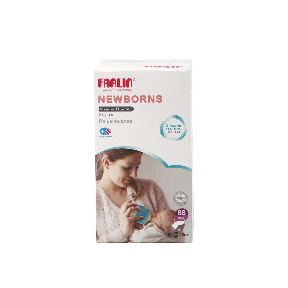 Farlin Baby Silicone Feeding Bottle 60ml 0m+ #AB-12007 (W-22)