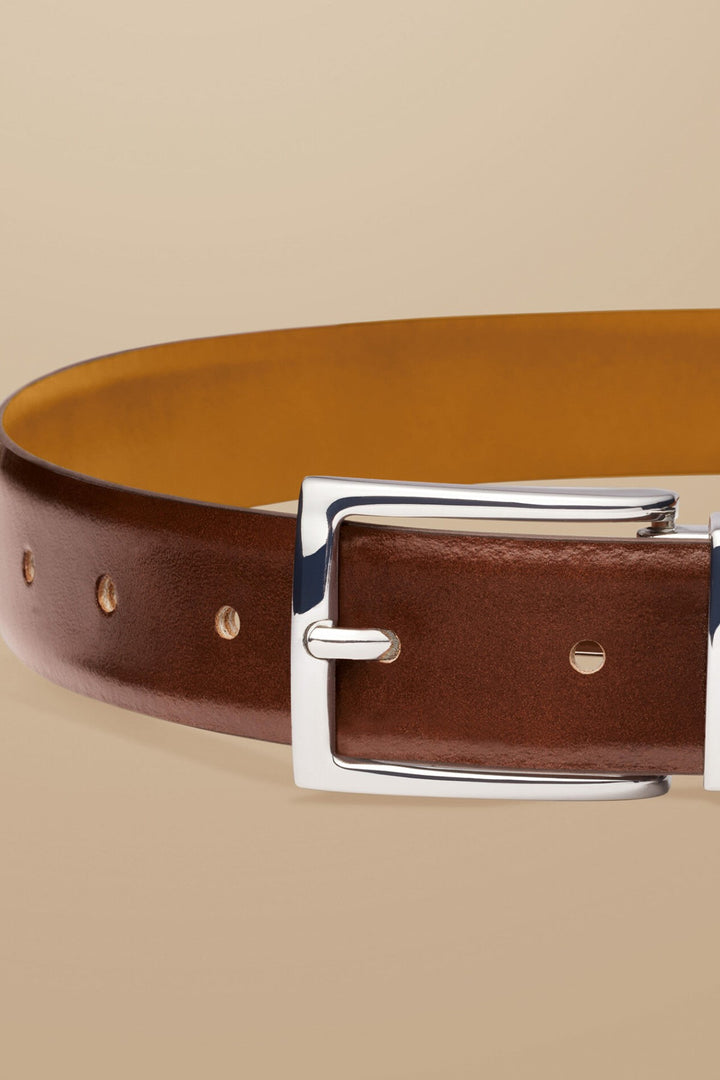 Dark Tan And Tan Made In England Reversible Belt