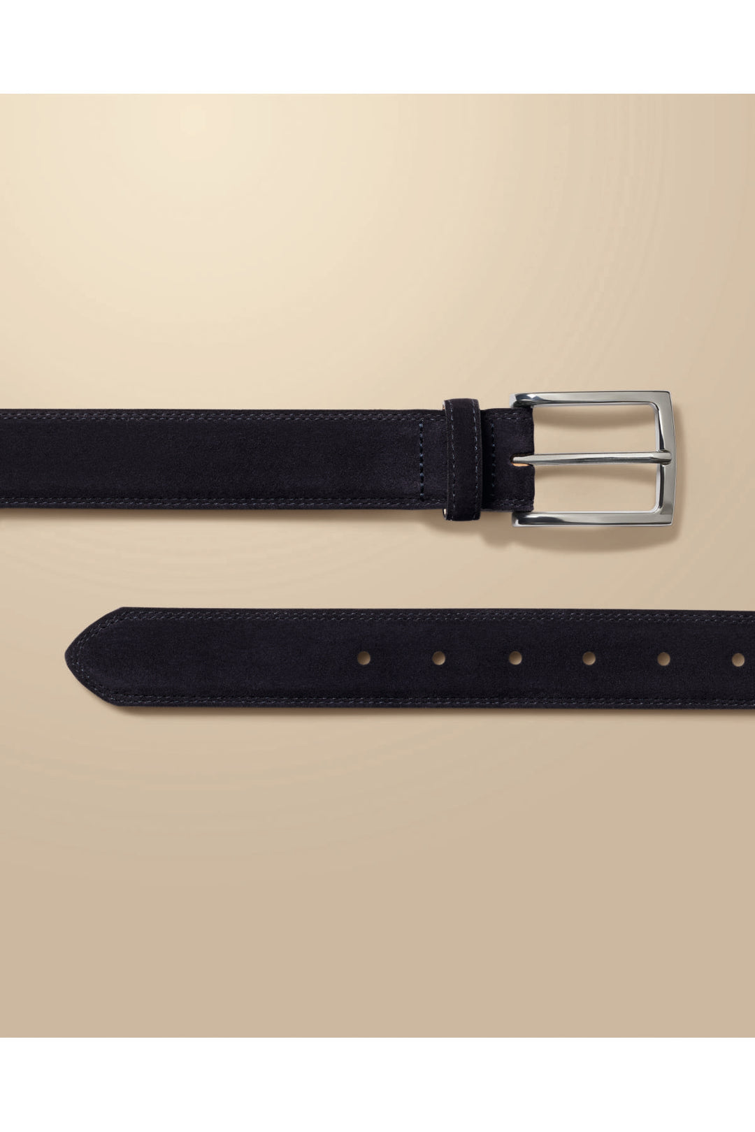 Dark Navy Suede Made In England Belt