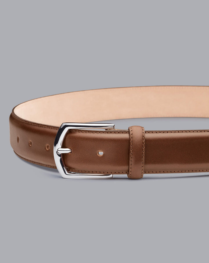 Charles Tyrwhitt Tan Leather Made In England Formal Belt