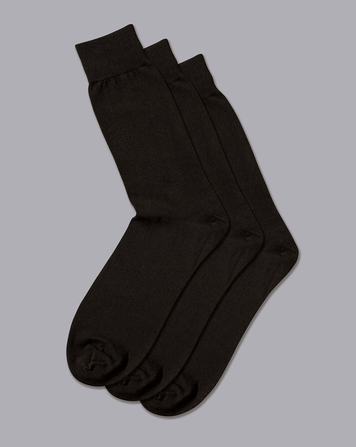 Black Cotton Rich 3 Pack Socks