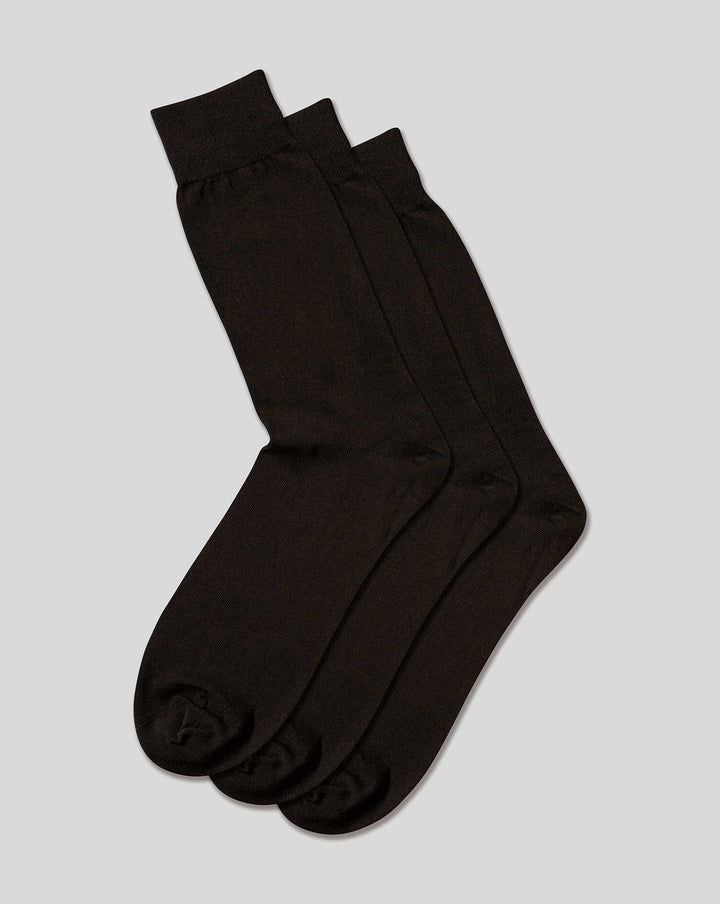 Black Cotton Rich 3 Pack Socks