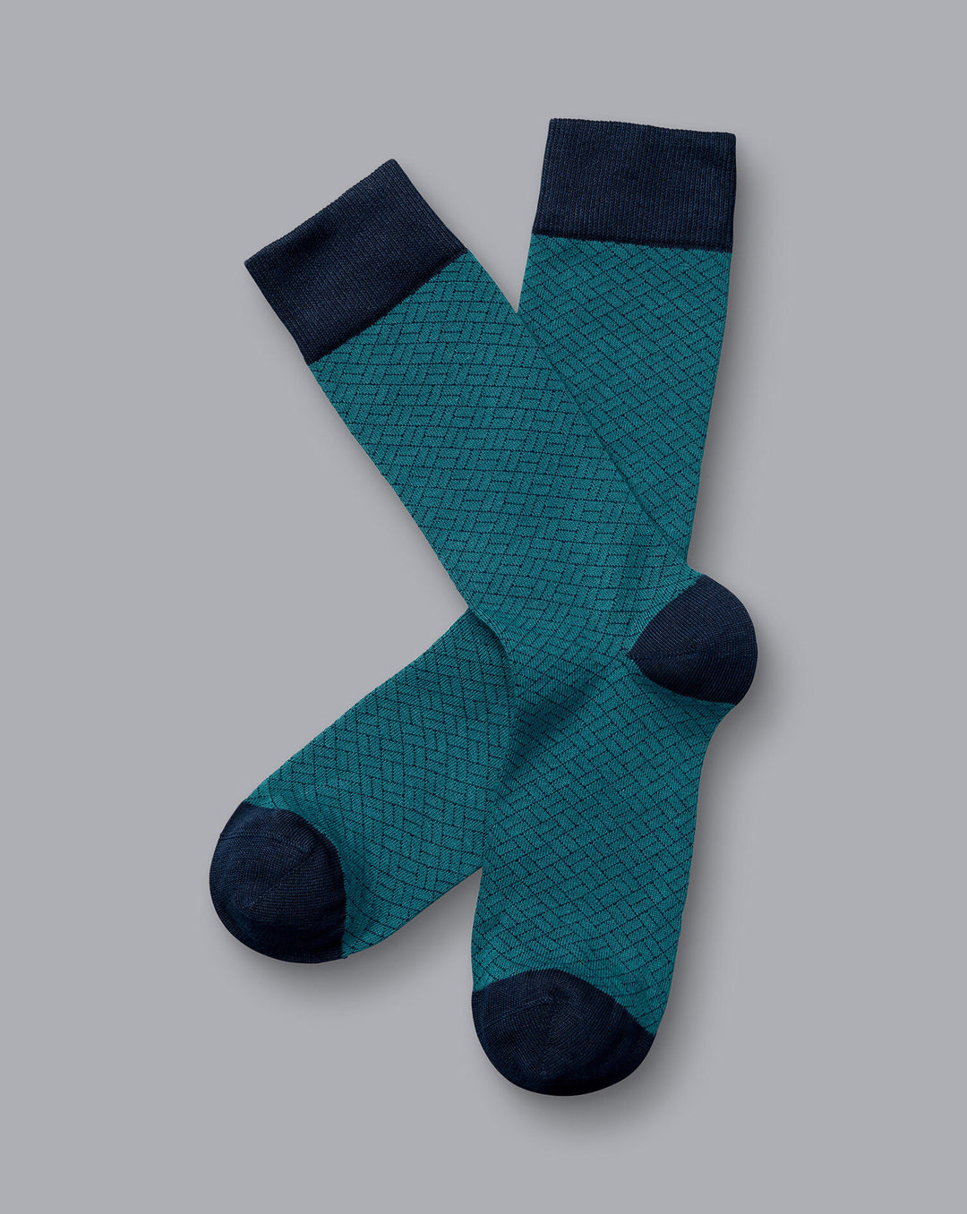 CT Teal Green Patterned Socks  ACK0284TEL
