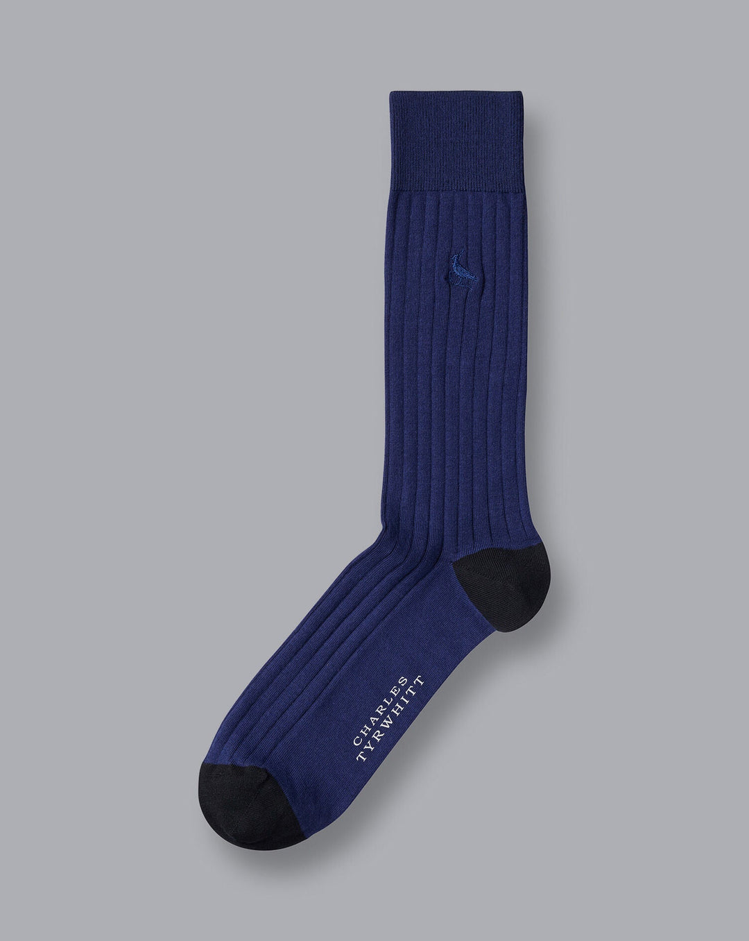 Charles Tyrwhitt French Blue Cotton Rib Sock