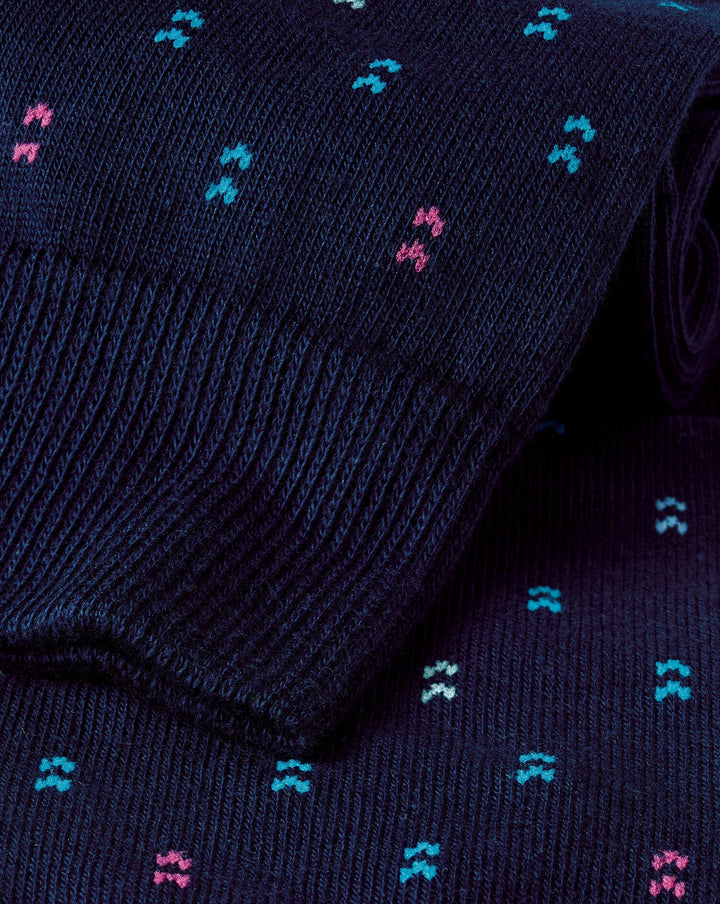 Navy Multi Arrow Socks