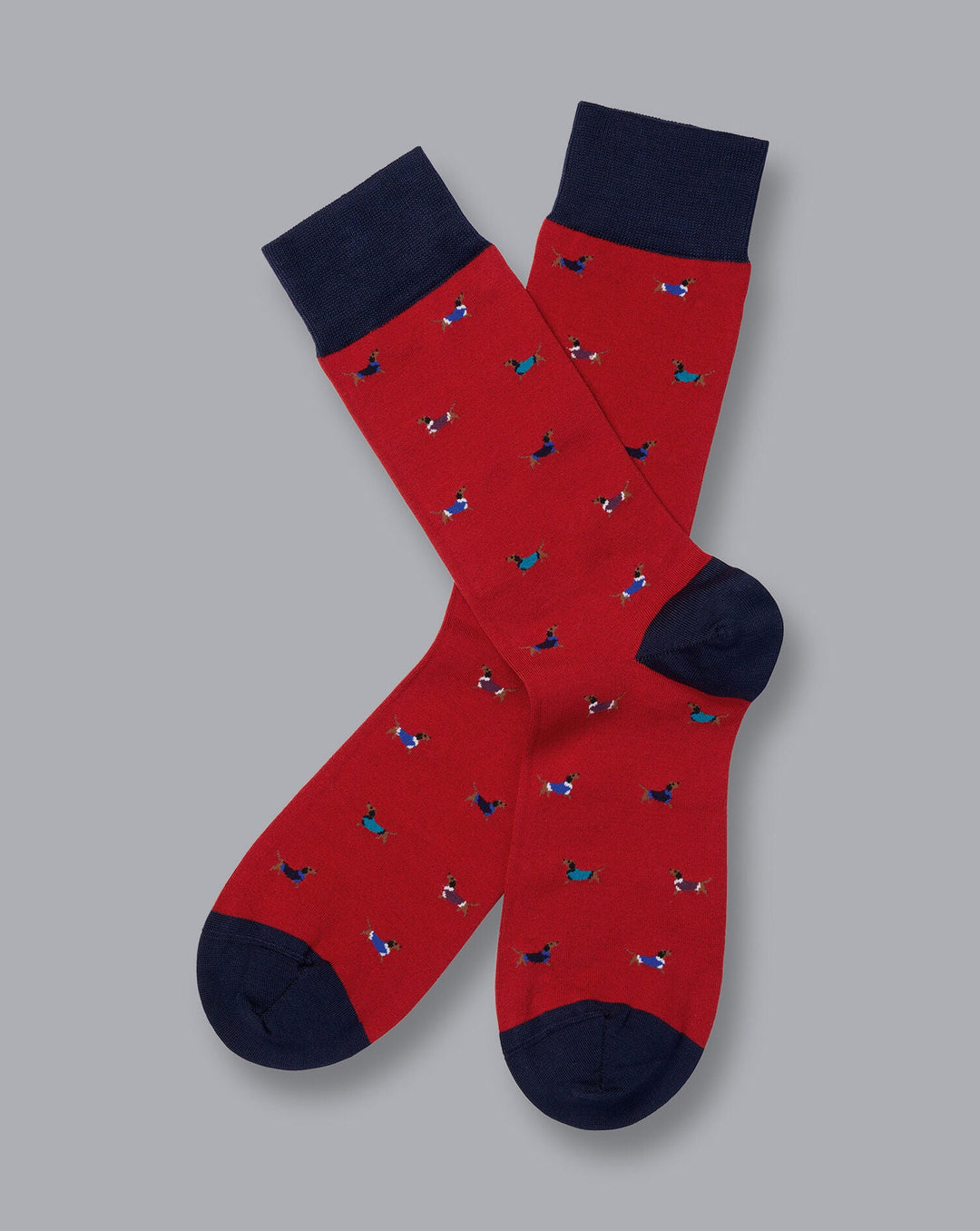 Charles Tyrwhitt Red Dog In Jumper Socks