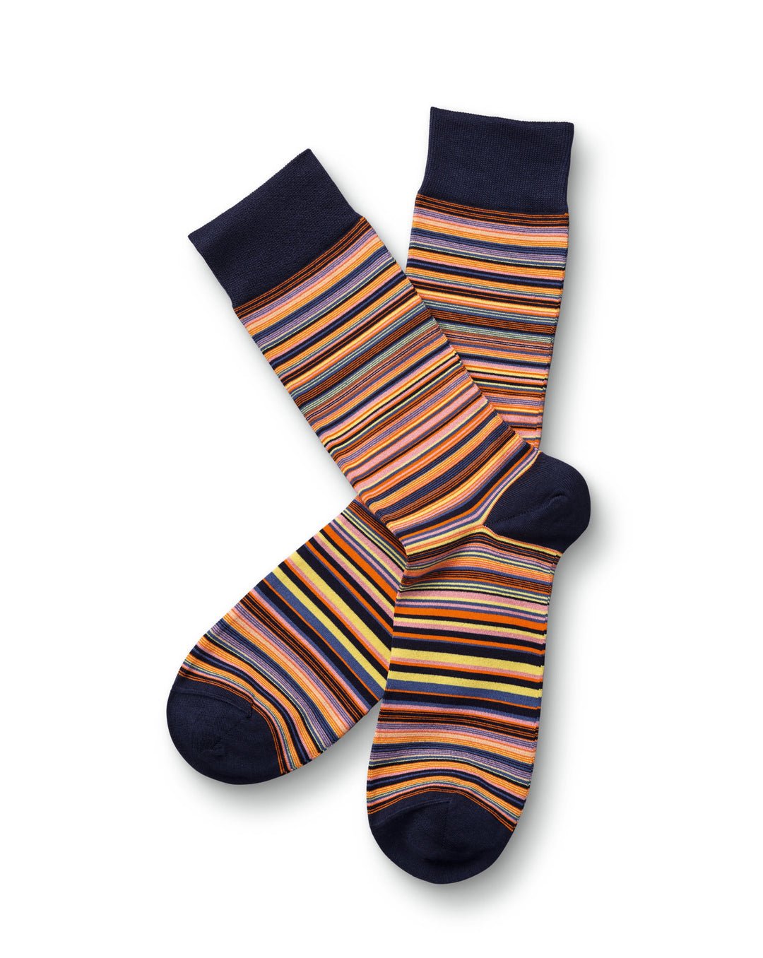 Orange Multi Stripe Socks ACK0376ORG
