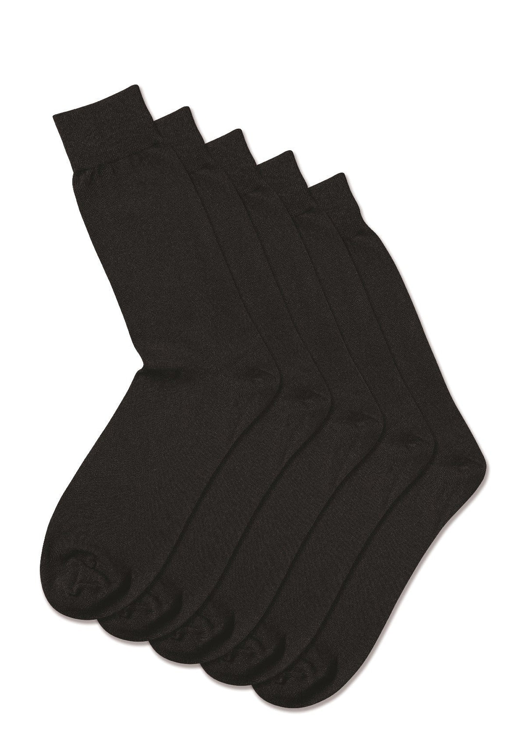 Black Cotton Rich 5 Pack Socks