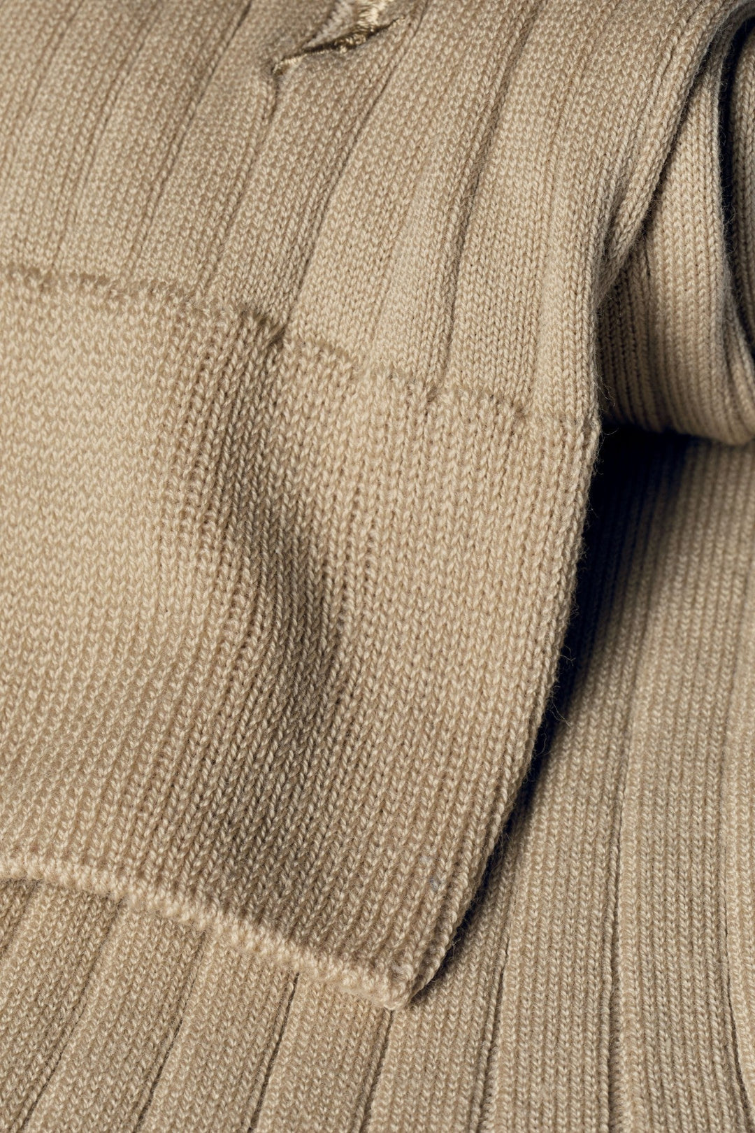 Tan Cotton Rib Socks