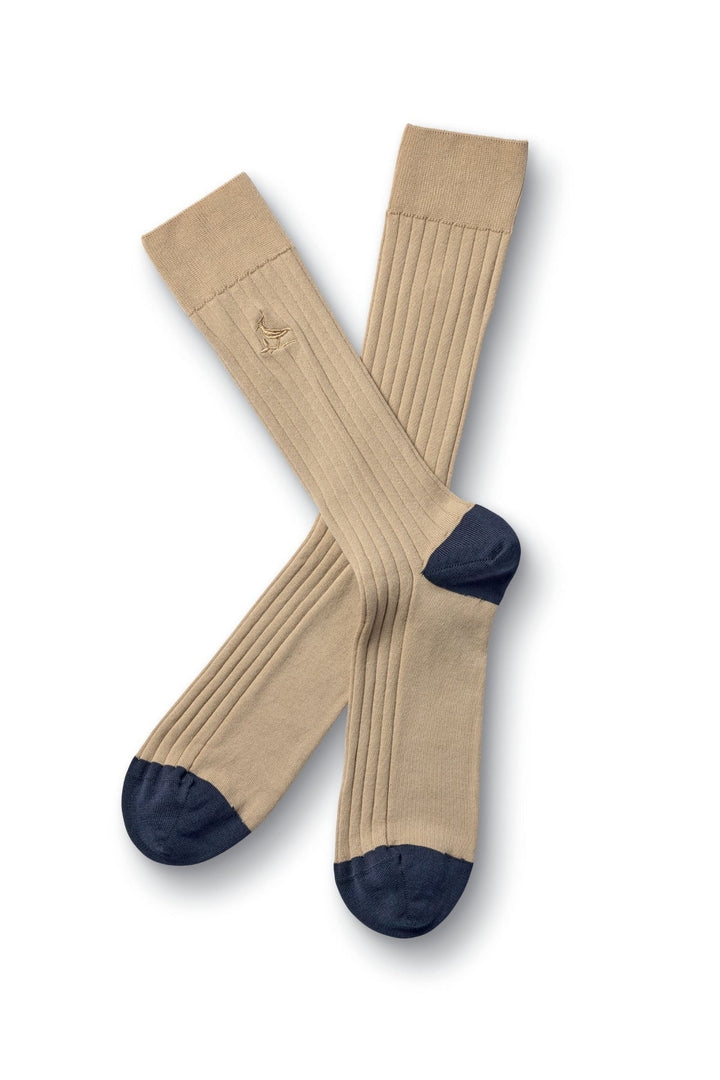 Tan Cotton Rib Socks