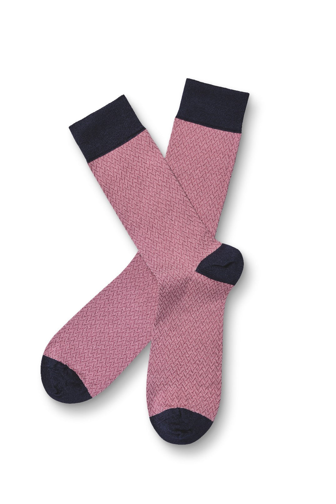 Dark Pink Herringbone Socks