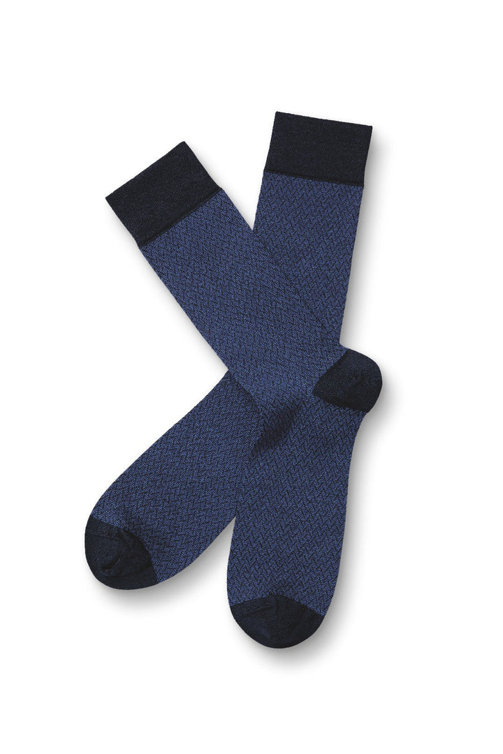 Royal Blue Herringbone Socks