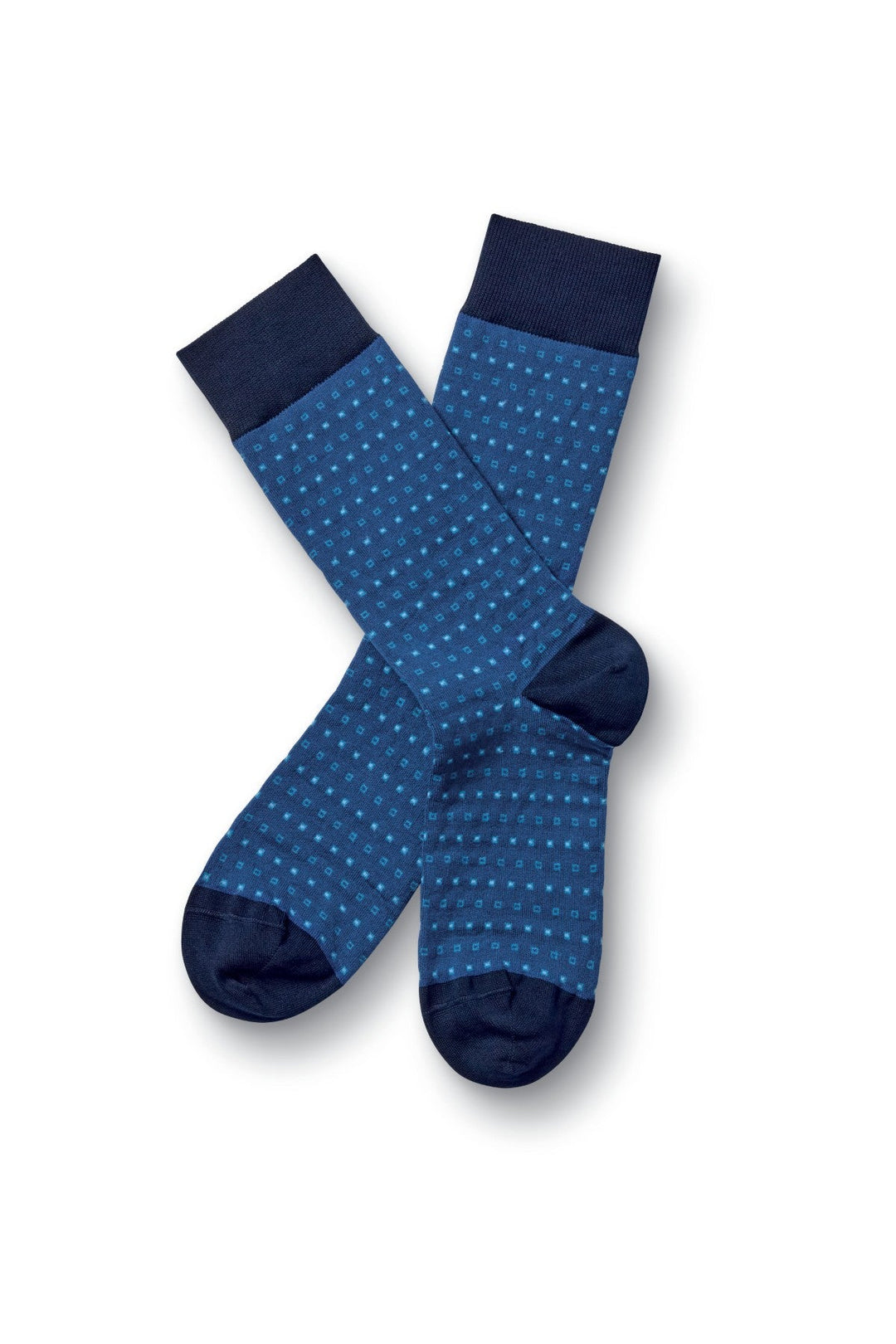 Ink Blue Micro Square Socks