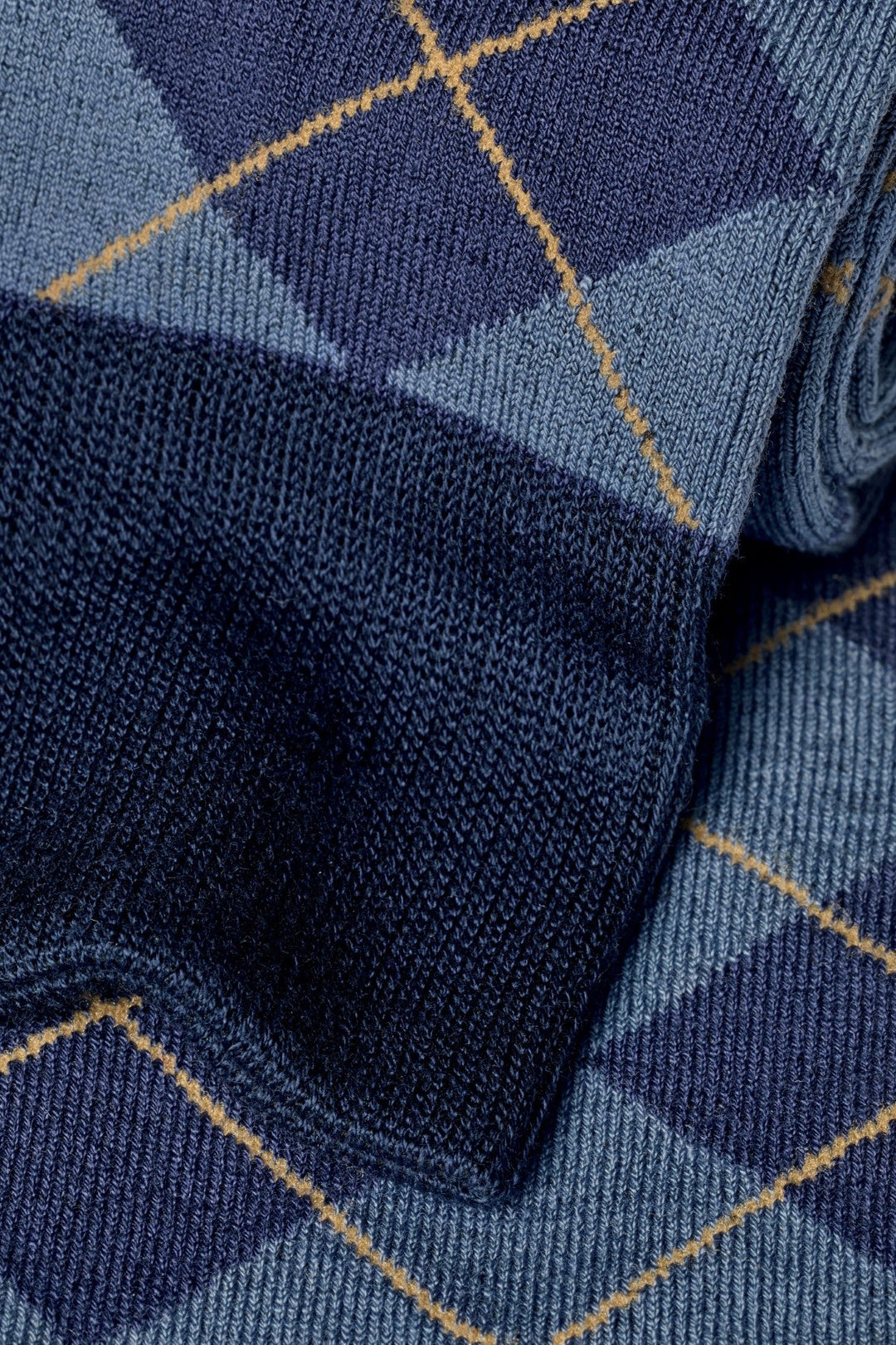Denim Blue Argyle Socks