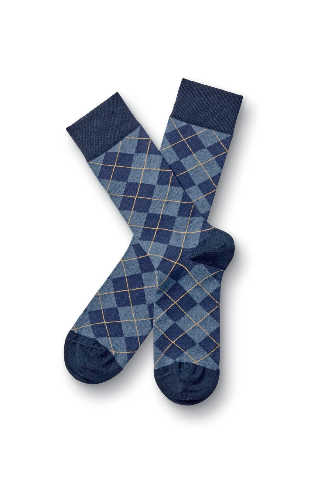 Denim Blue Argyle Socks