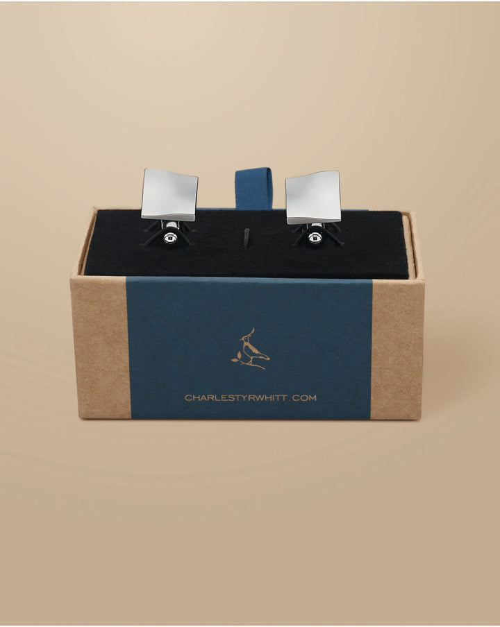 Silver Square Cufflink