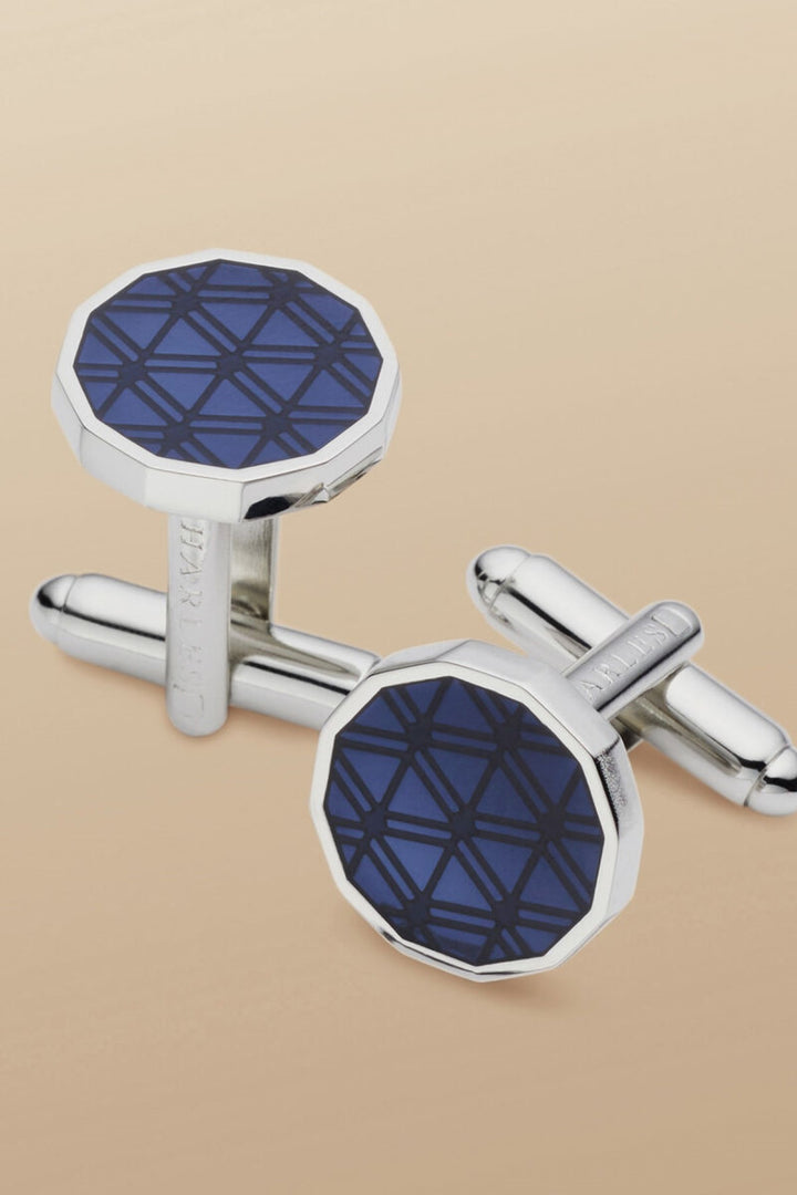 Navy Globe Cufflink