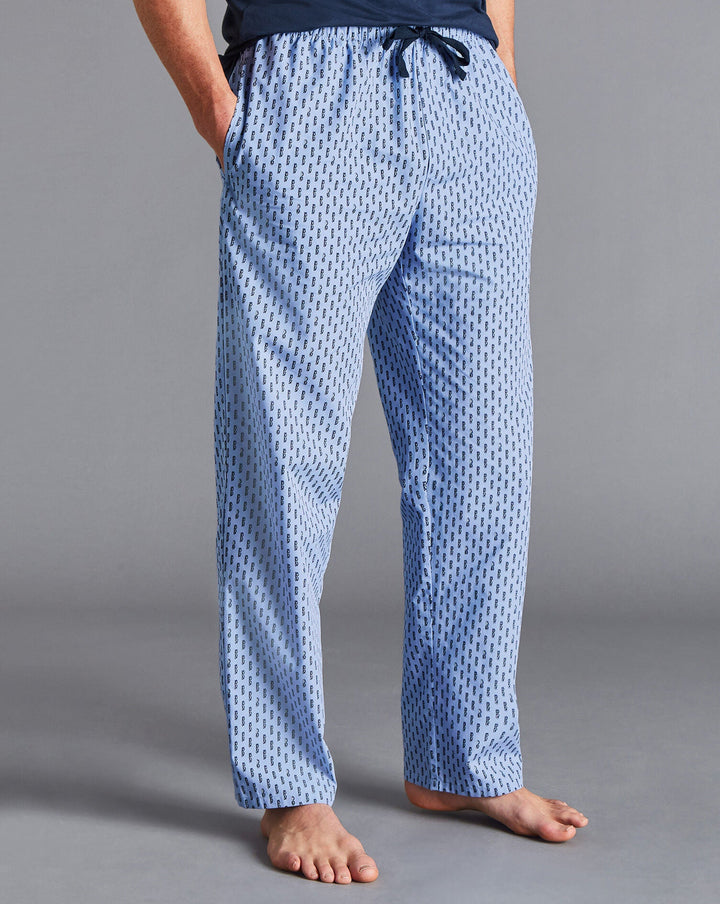 Charles Tyrwhitt Cornflower Blue Glasses Pyjama Bottoms