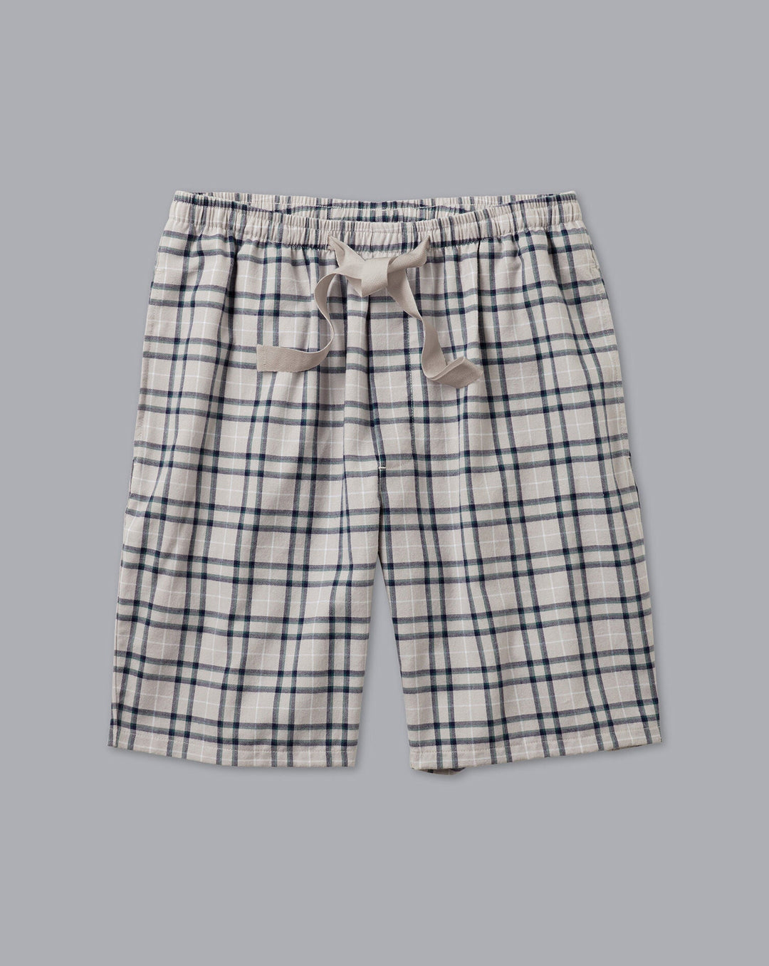 Chalk And Denim Blue Check Pyjama Shorts