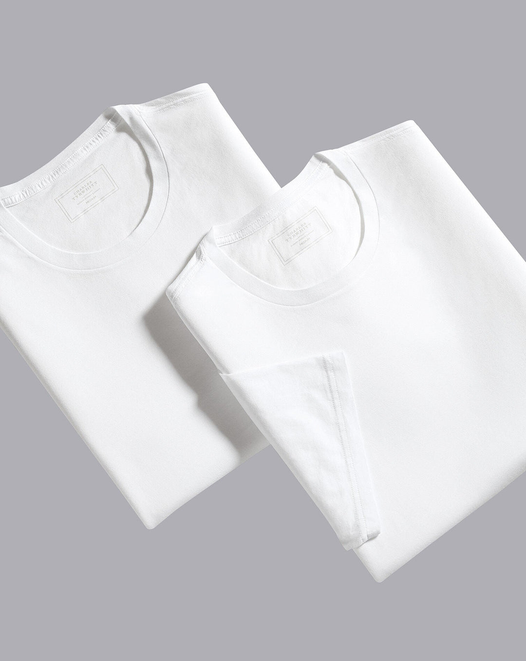 Charles Tyrwhitt White 2-Pack Crew Neck Cotton T-Shirt