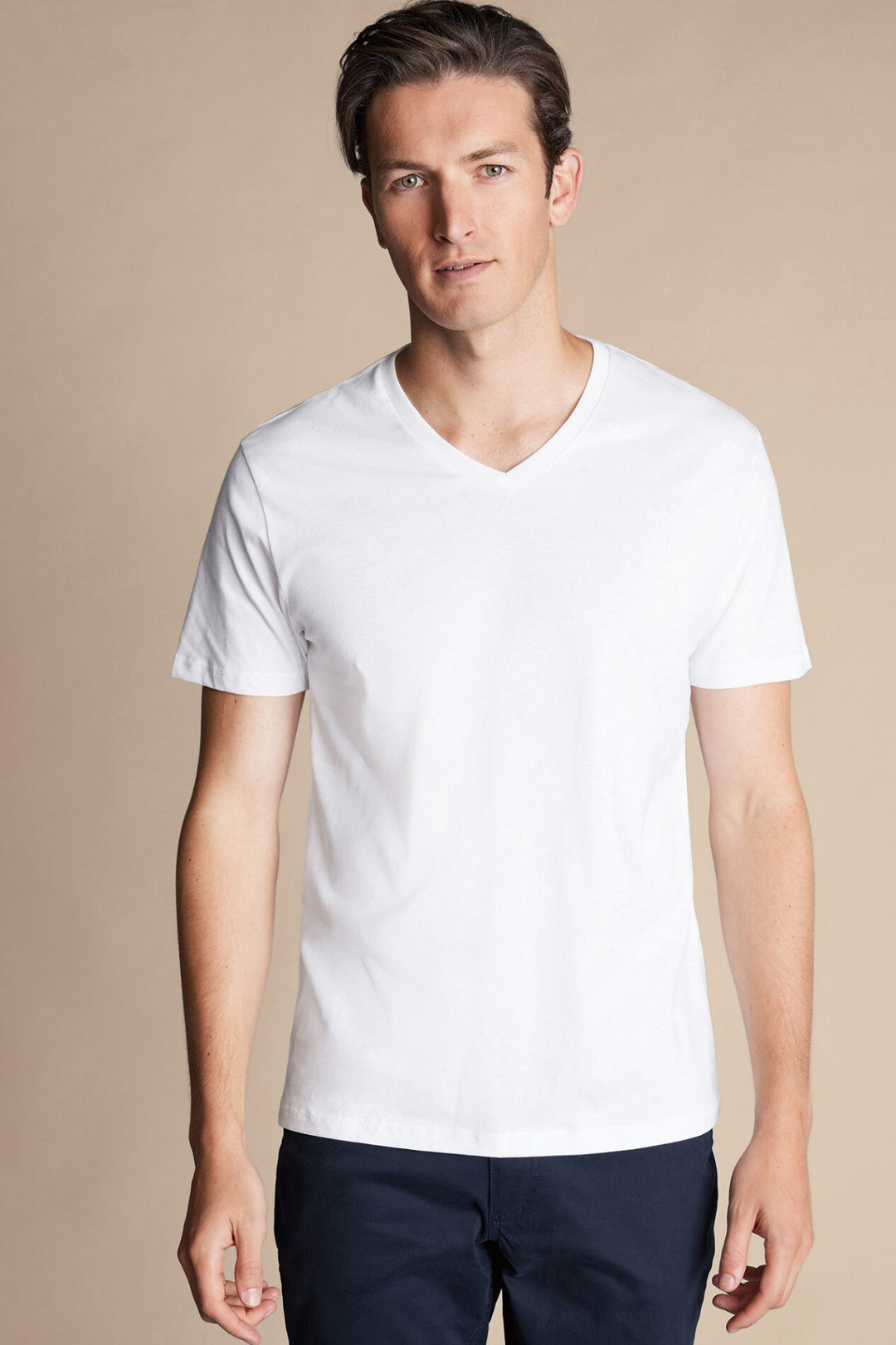 White 2 Pack V-Neck Cotton T-Shirt