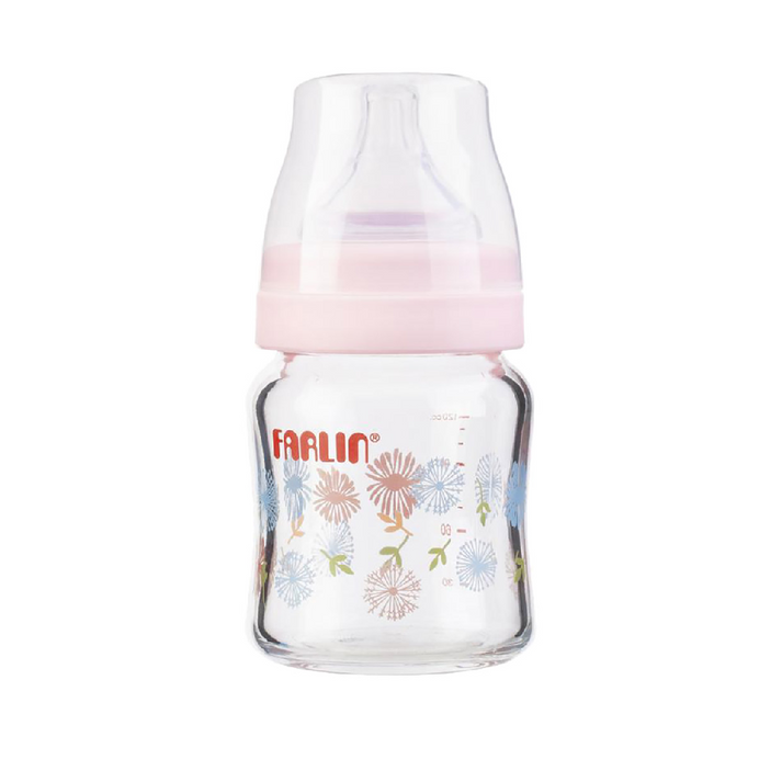Farlin Baby Wide Neck Glass Feeding Bottle 0m+ 120ml #AB-32005-G (W-22)