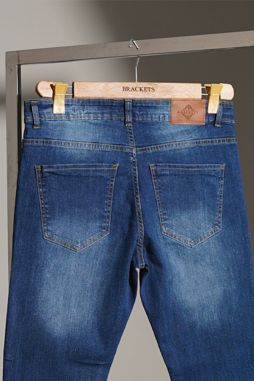 SLIM STRAIGHT FIT DENIM PANTS