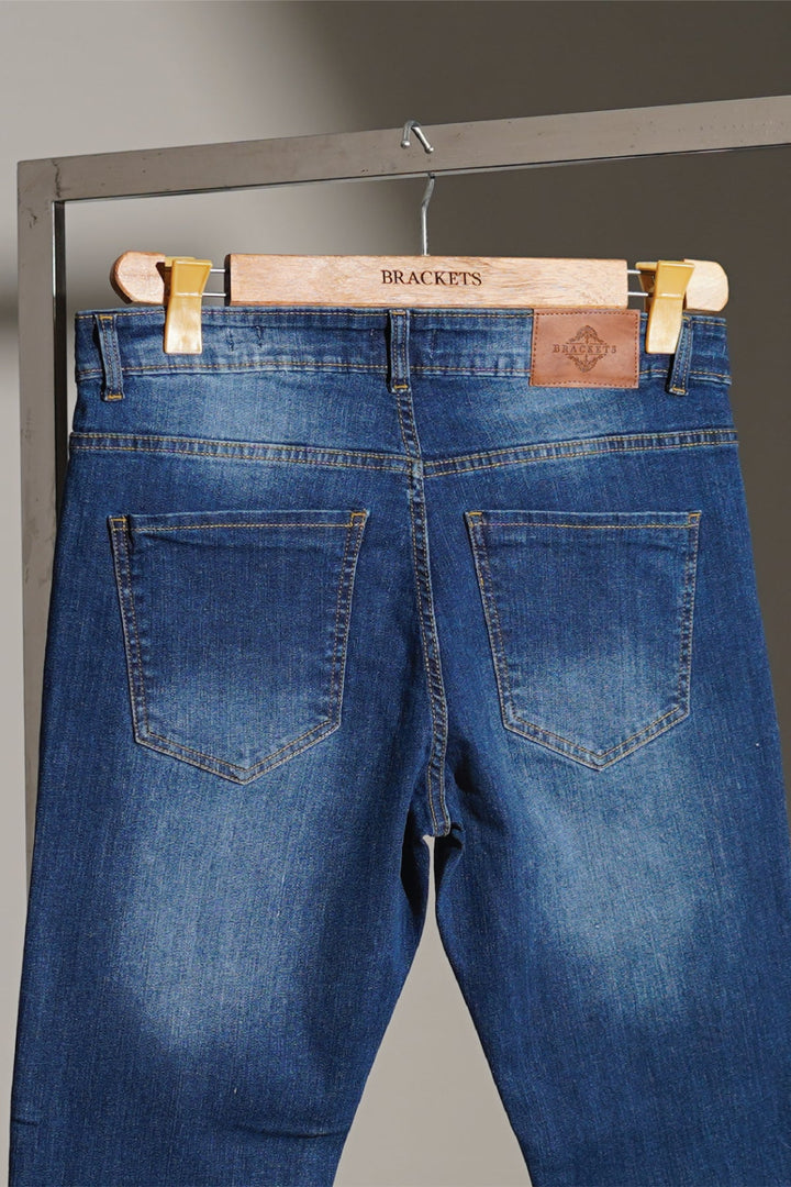 SLIM STRAIGHT FIT DENIM PANTS