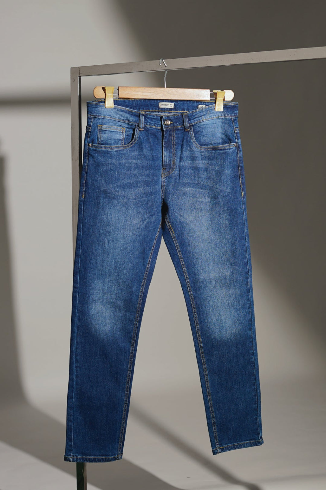 SLIM STRAIGHT FIT DENIM PANTS