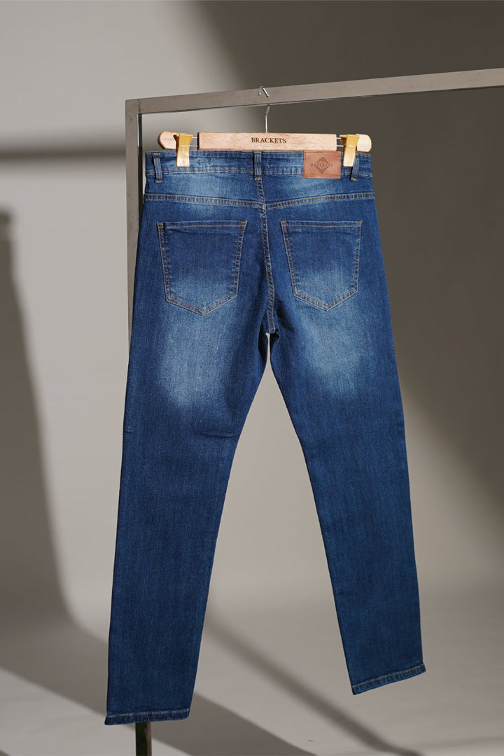 SLIM STRAIGHT FIT DENIM PANTS