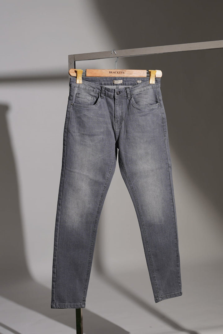 SLIM STRAIGHT FIT DENIM PANTS