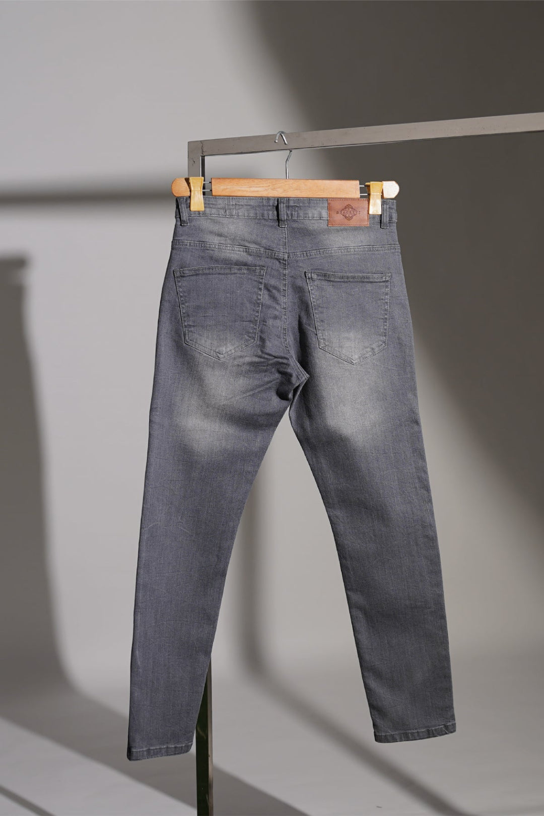 SLIM STRAIGHT FIT DENIM PANTS