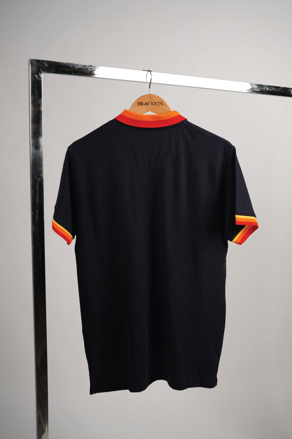 POLO SHIRT WITH SWEATER KNIT DETAILING