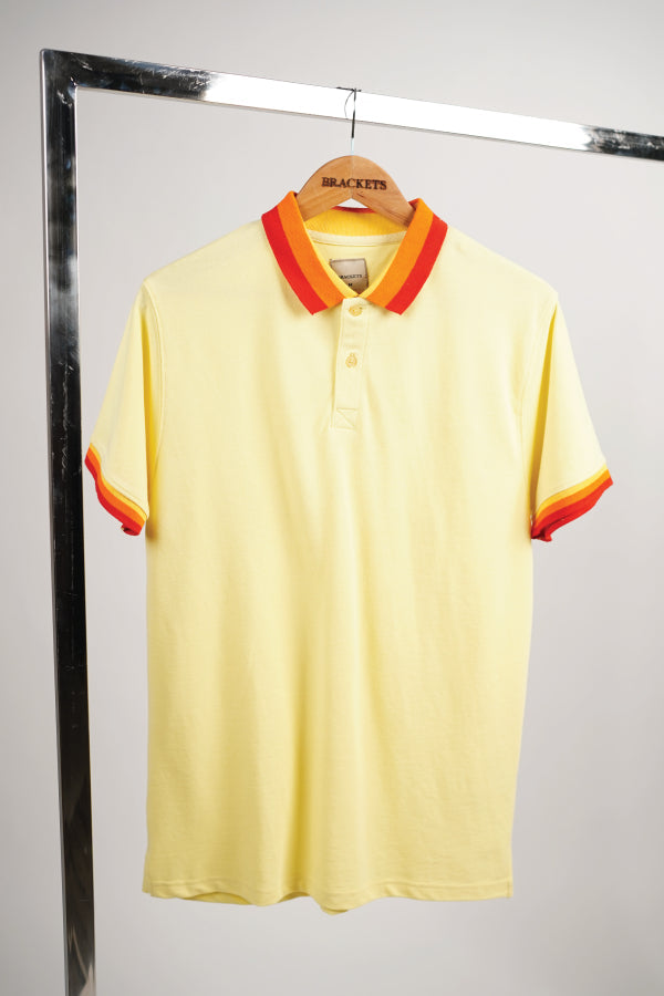 POLO SHIRT WITH SWEATER KNIT DETAILING