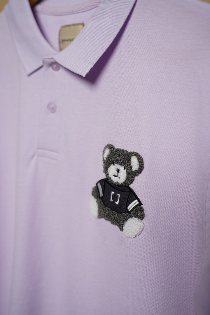 POLO SHIRT WITH FELT APPLIQUE EMBROIDERY