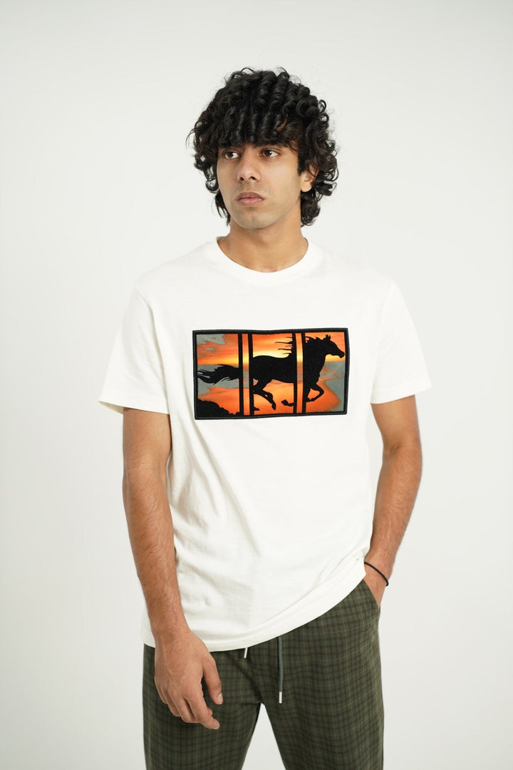 BKT FLOCK PRINTED T-SHIRT