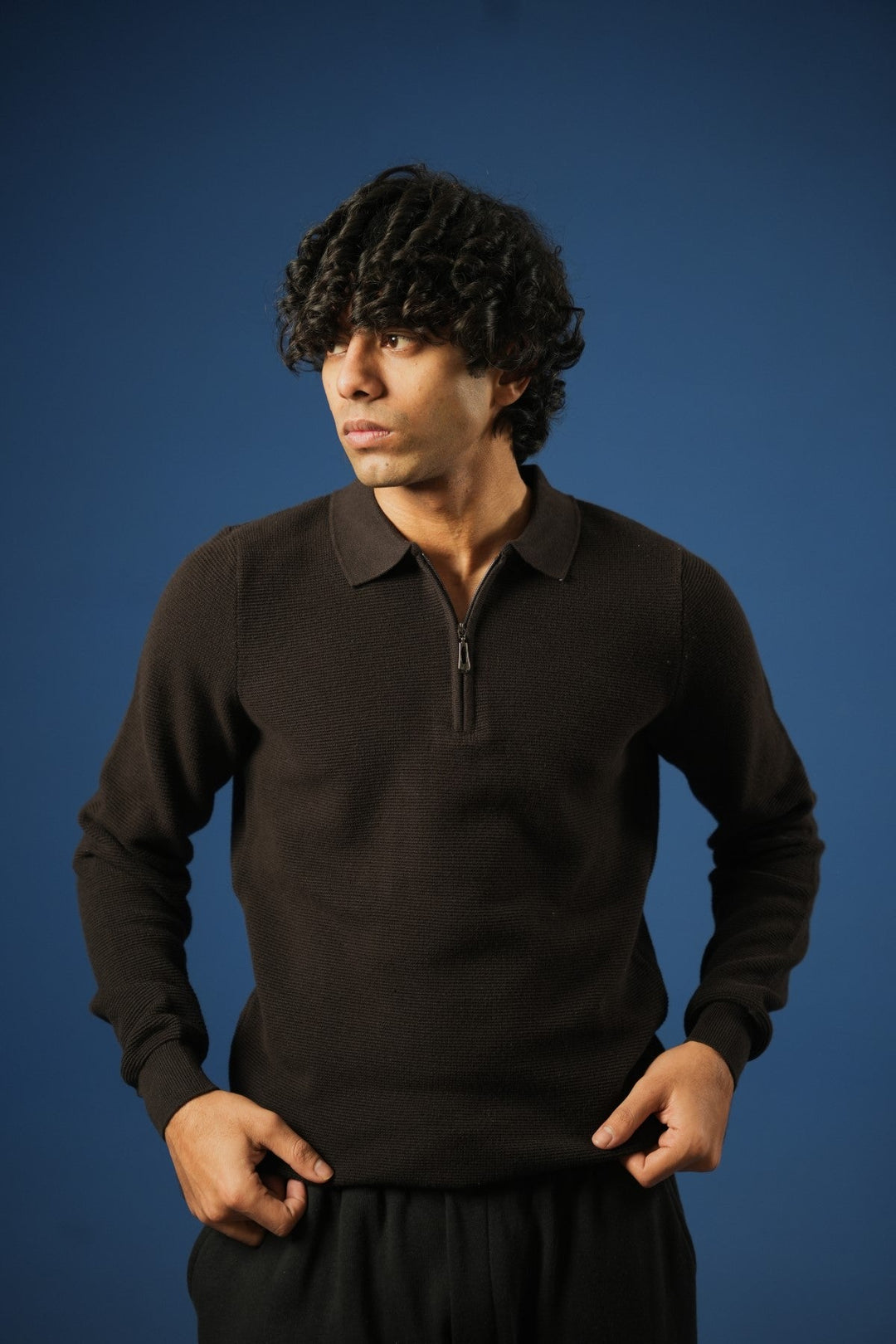 HALF ZIP LONG SLEEVE POLO