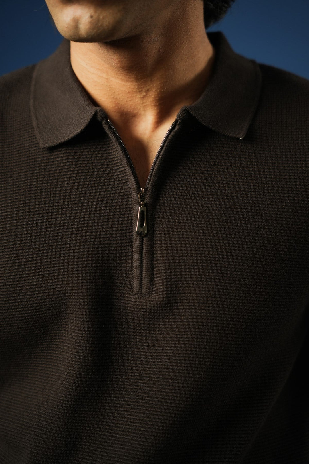 HALF ZIP LONG SLEEVE POLO