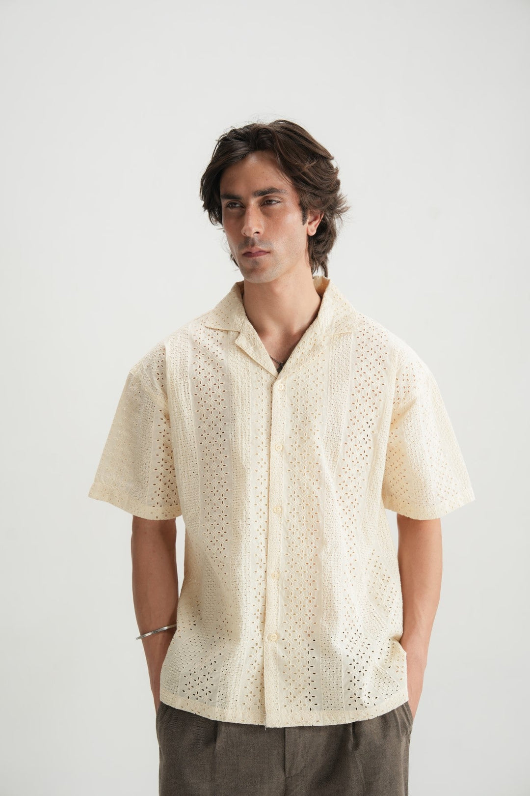 Chikan Kari Resort Shirt - Brackets