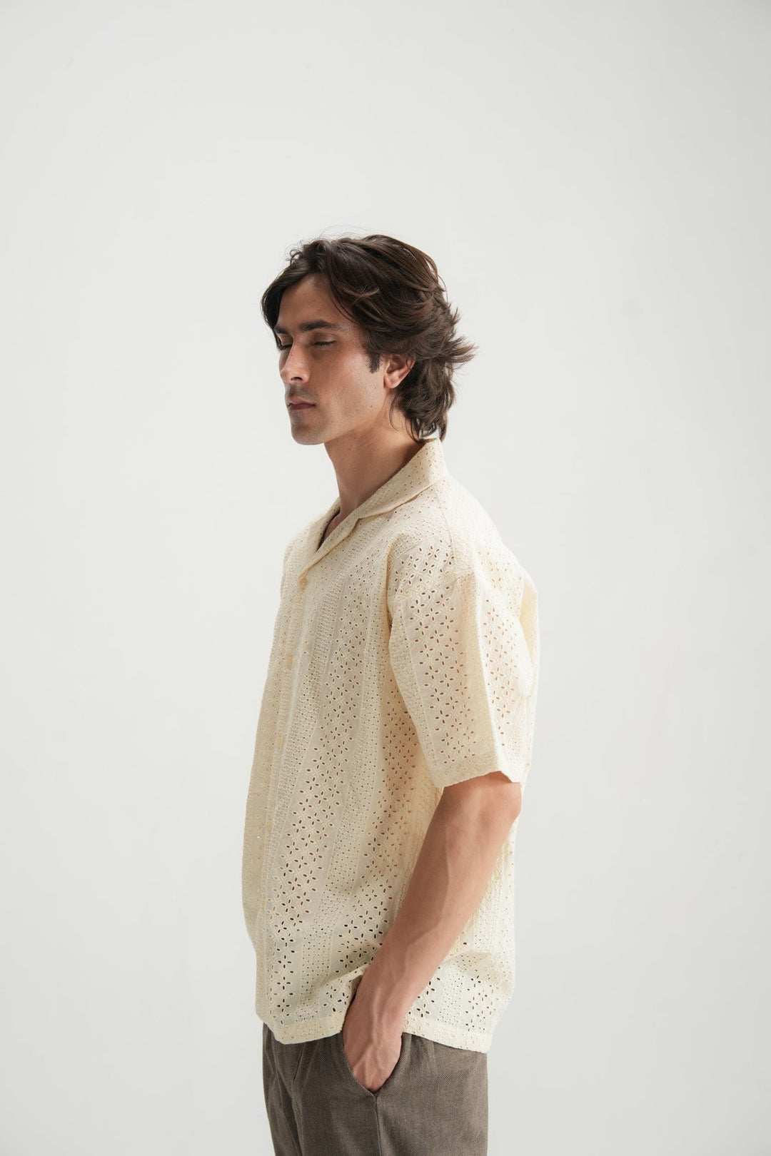 Chikan Kari Resort Shirt - Brackets