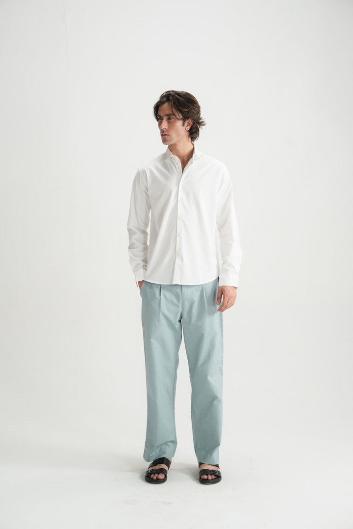 Classic White Button-Down Shirt - Brackets
