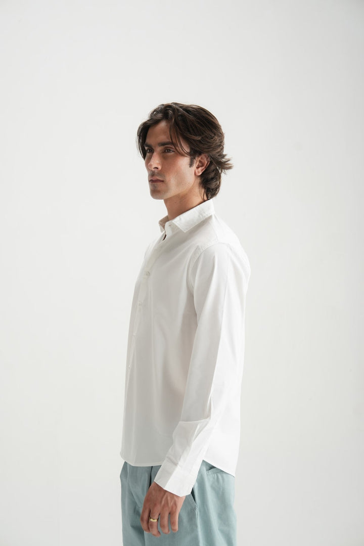 Classic White Button-Down Shirt - Brackets