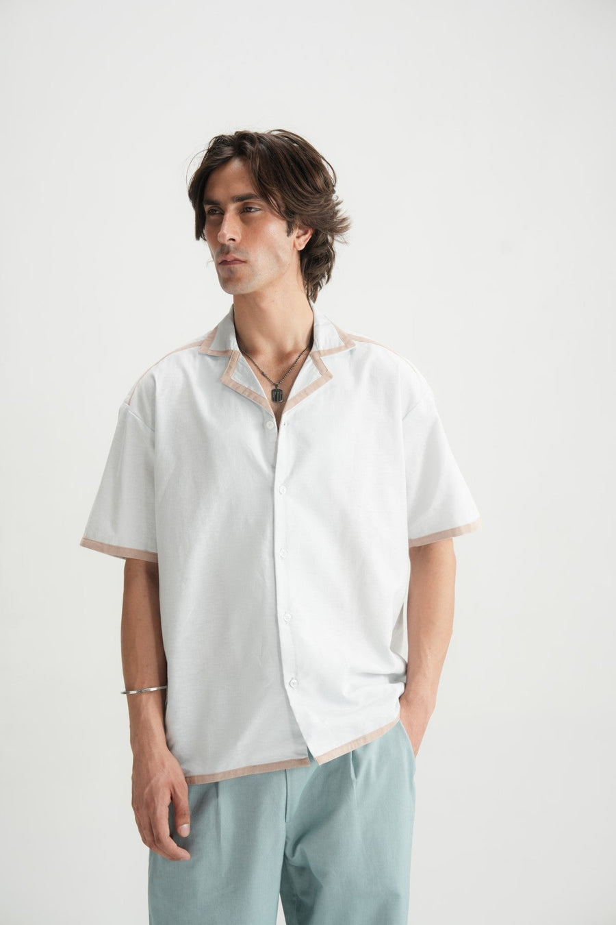 Barely Blue Resort Shirt - Brackets