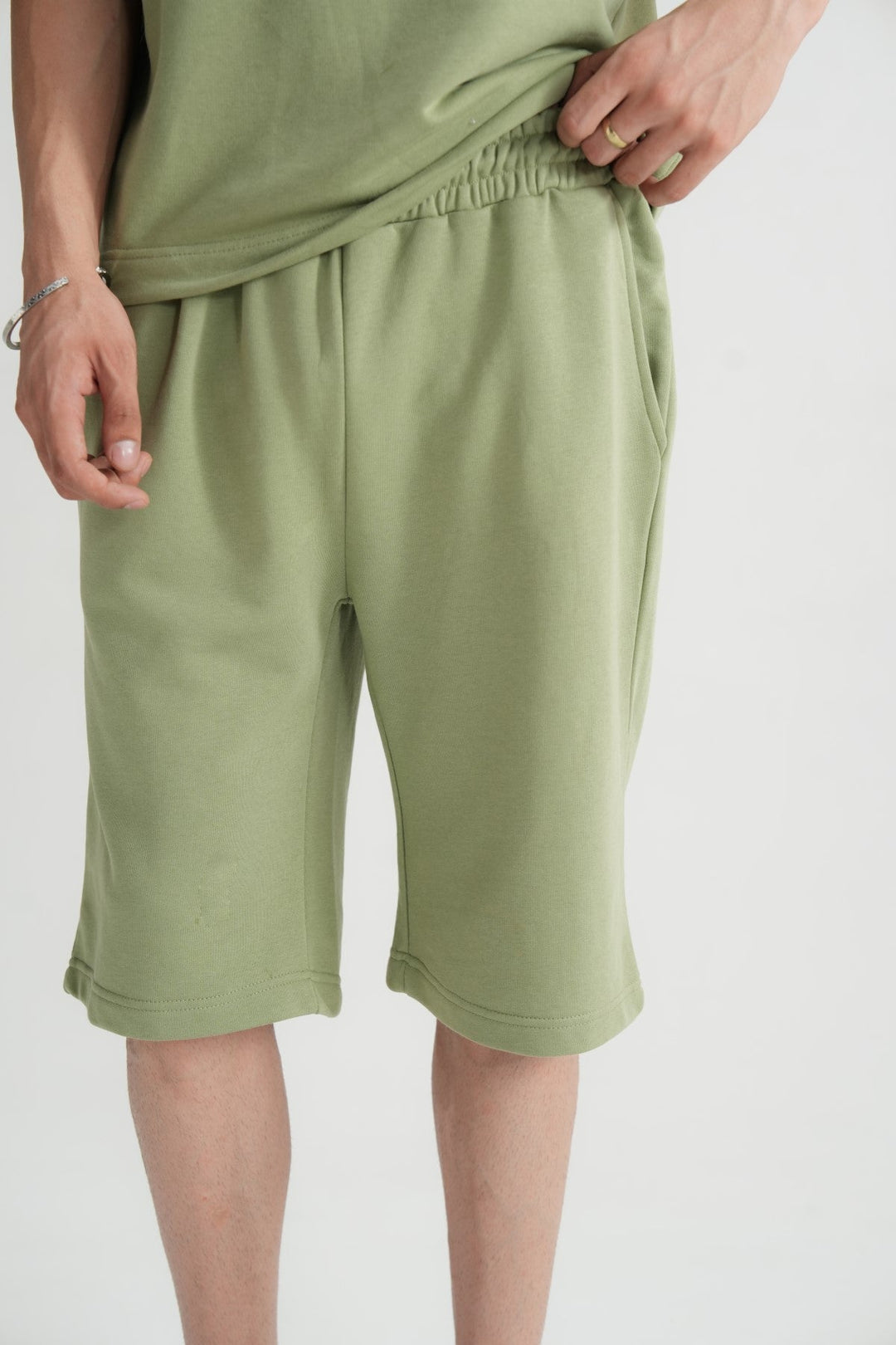 Aspen Green Terry Shorts - Brackets